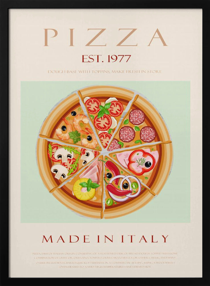 Pizza gegründet 1977 | Poster
