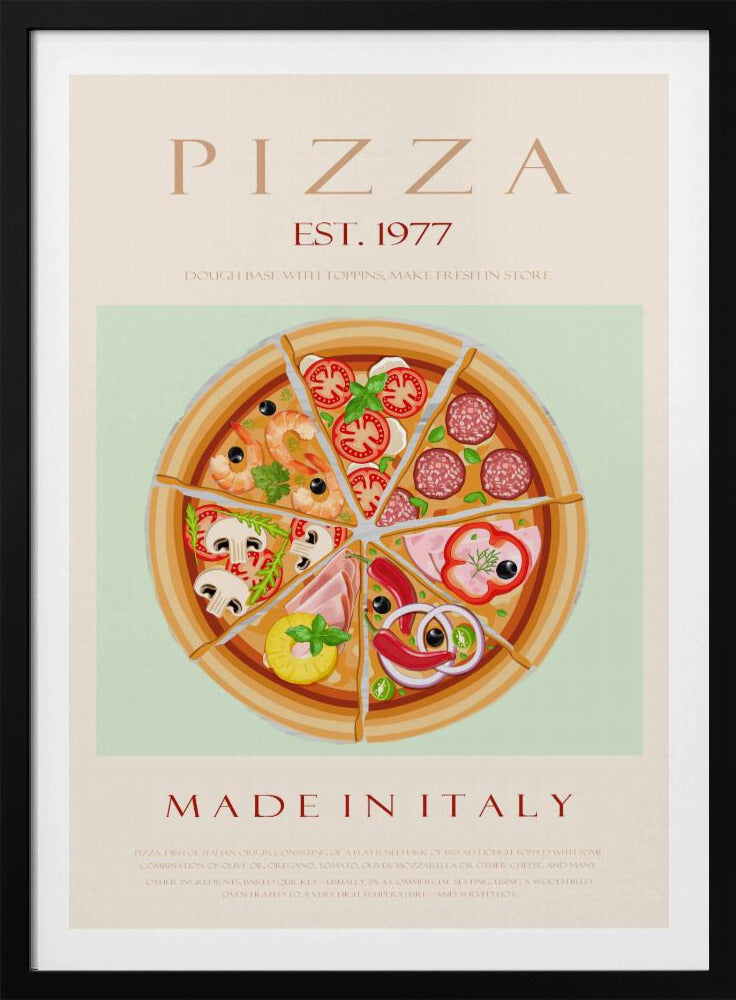 Pizza gegründet 1977 | Poster