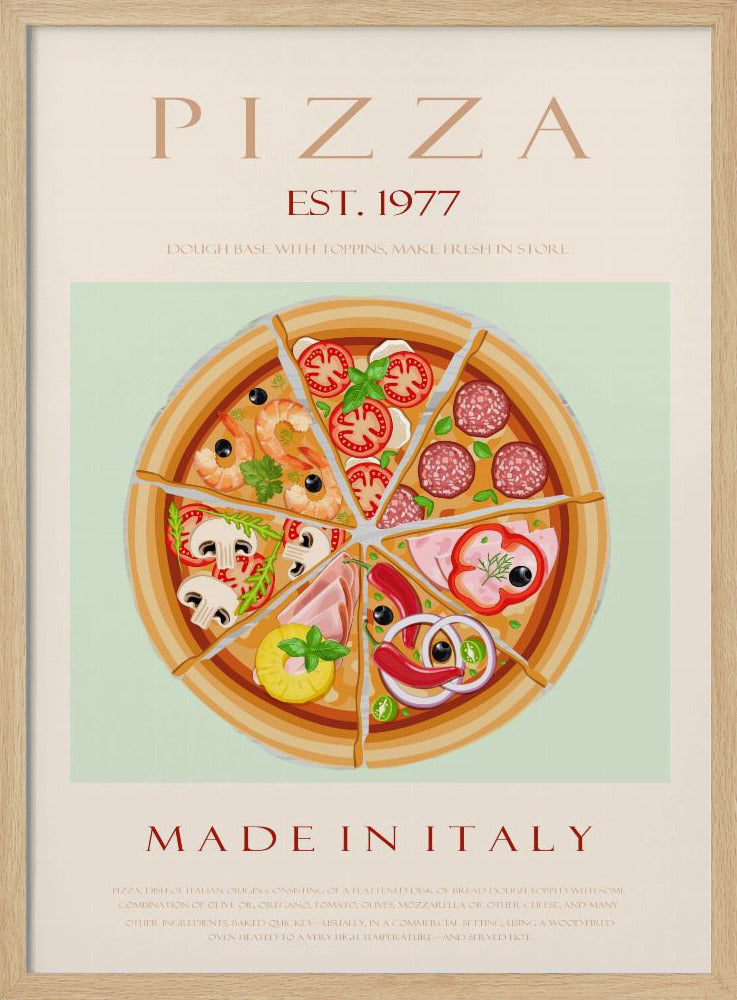 Pizza gegründet 1977 | Poster