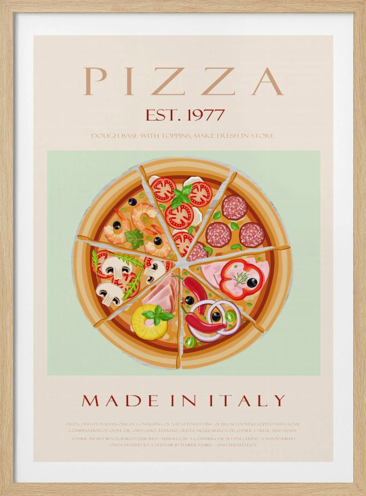 Pizza gegründet 1977 | Poster