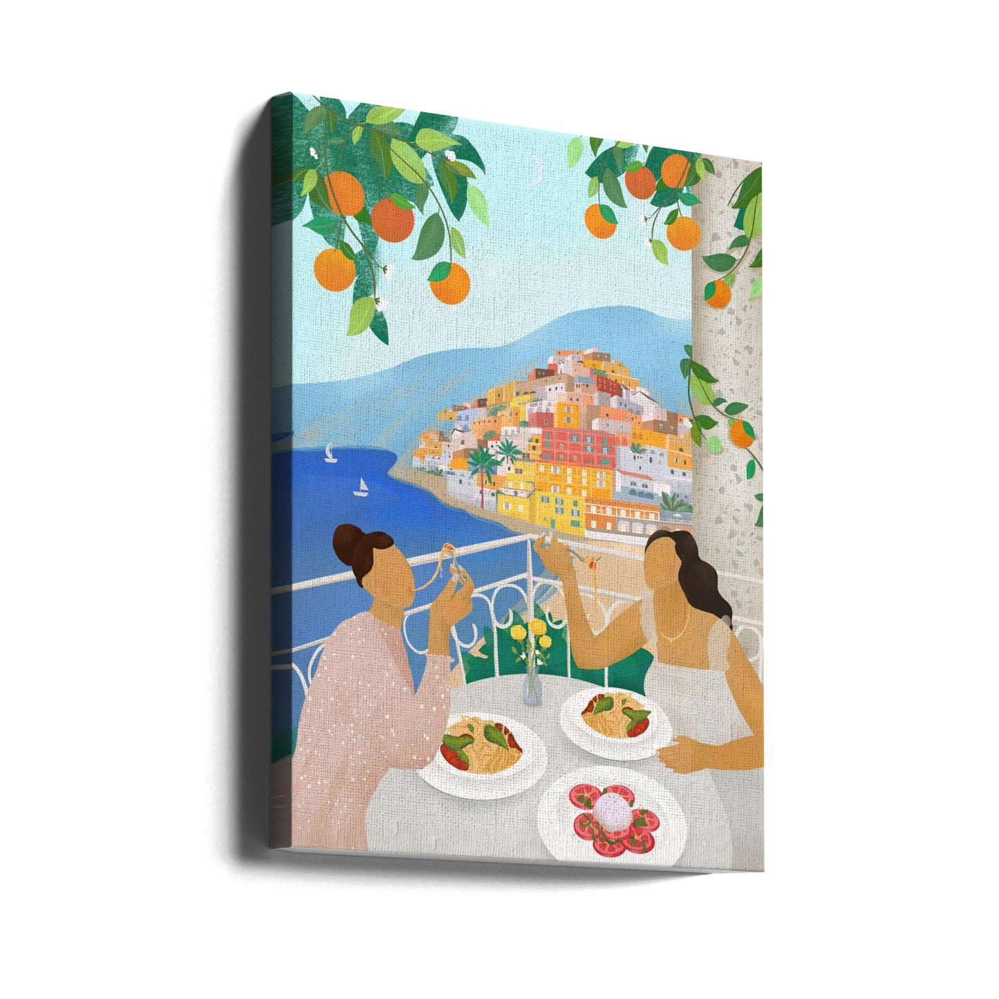 Filles à Positano | Tableaux sur Toile