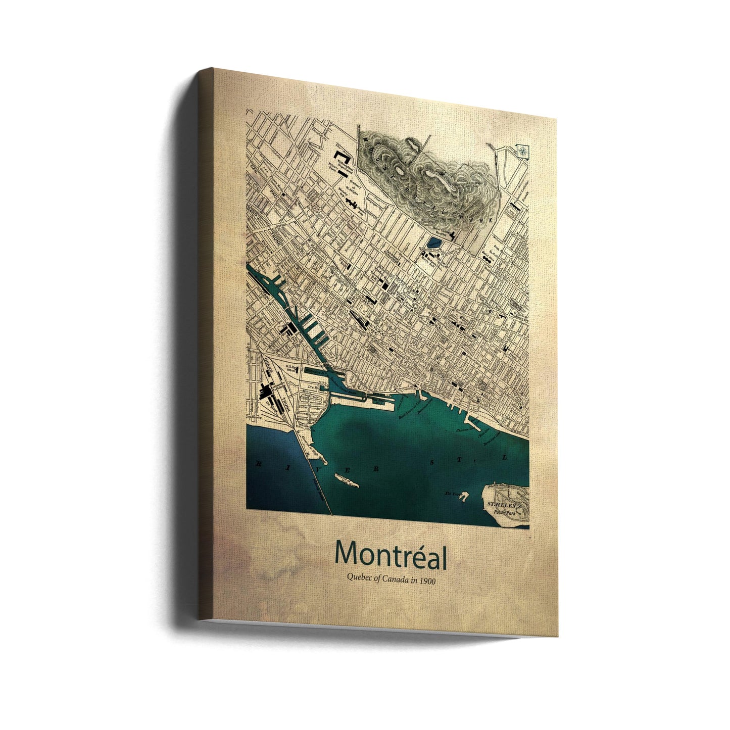 Kaart van Montreal | Canvasprints