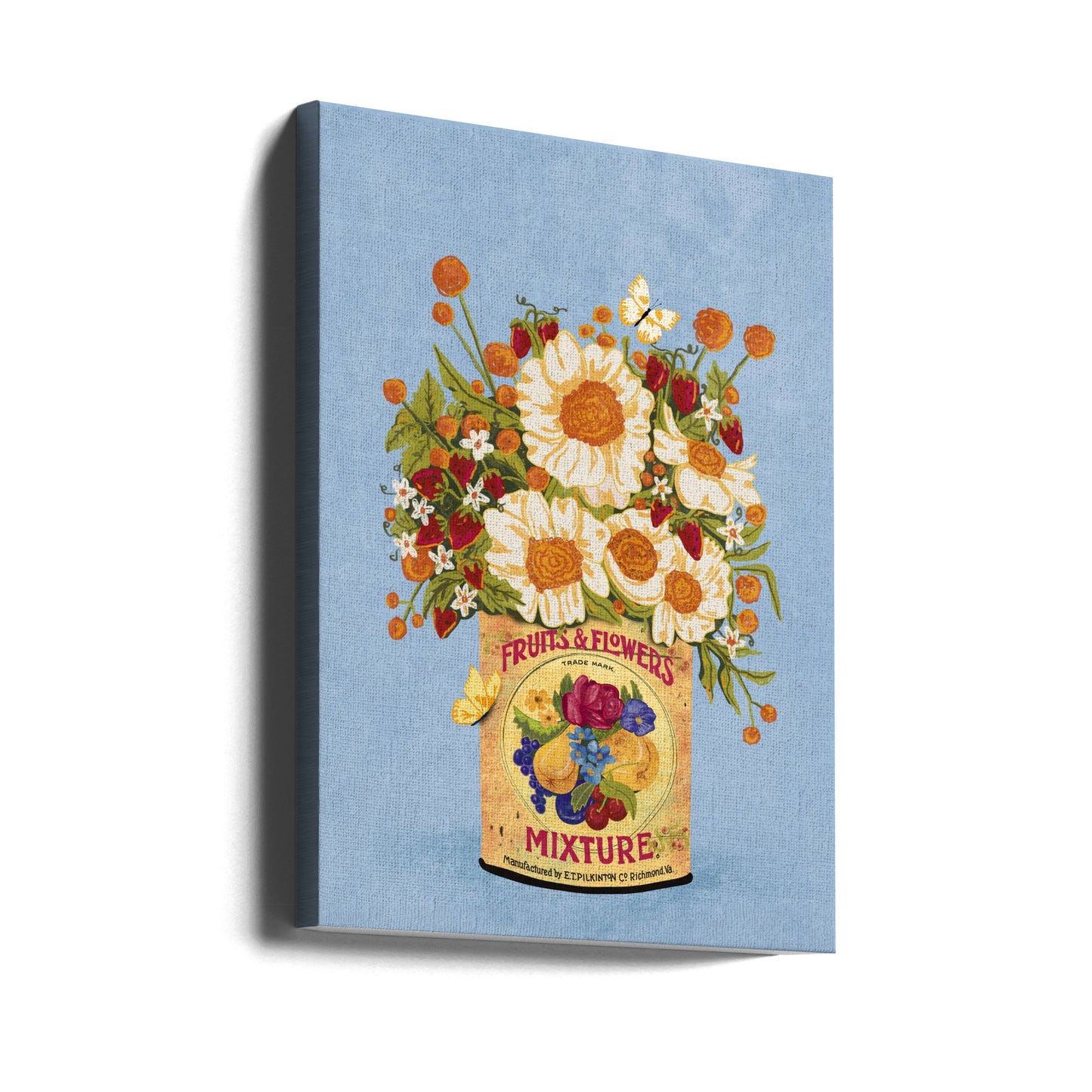 Flowers In a Vintage Tea Can | Canvas