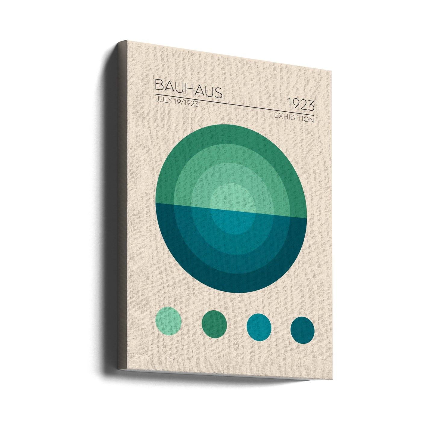 Bauhaus Niebieski Krąg | Wydruki na łótnie