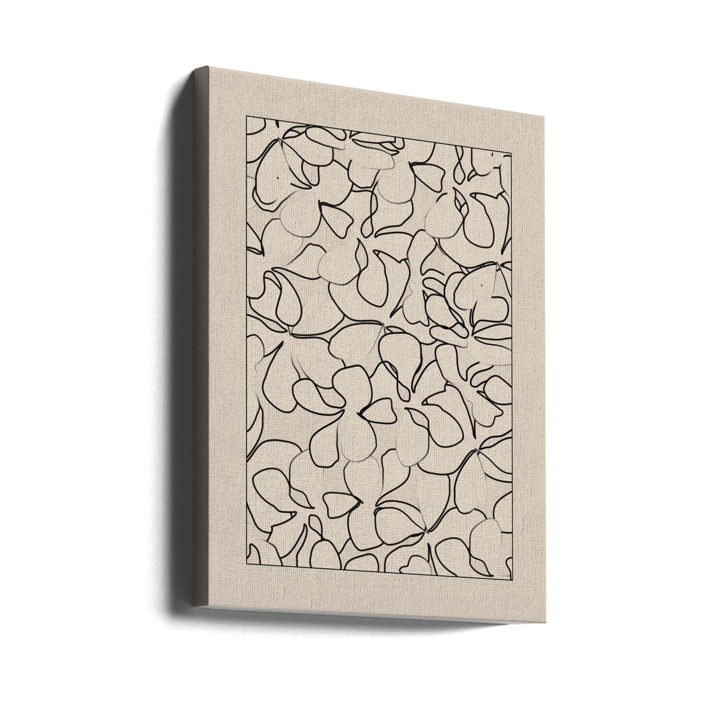 Seamless Pattern of Outlined Flowers | Canvas