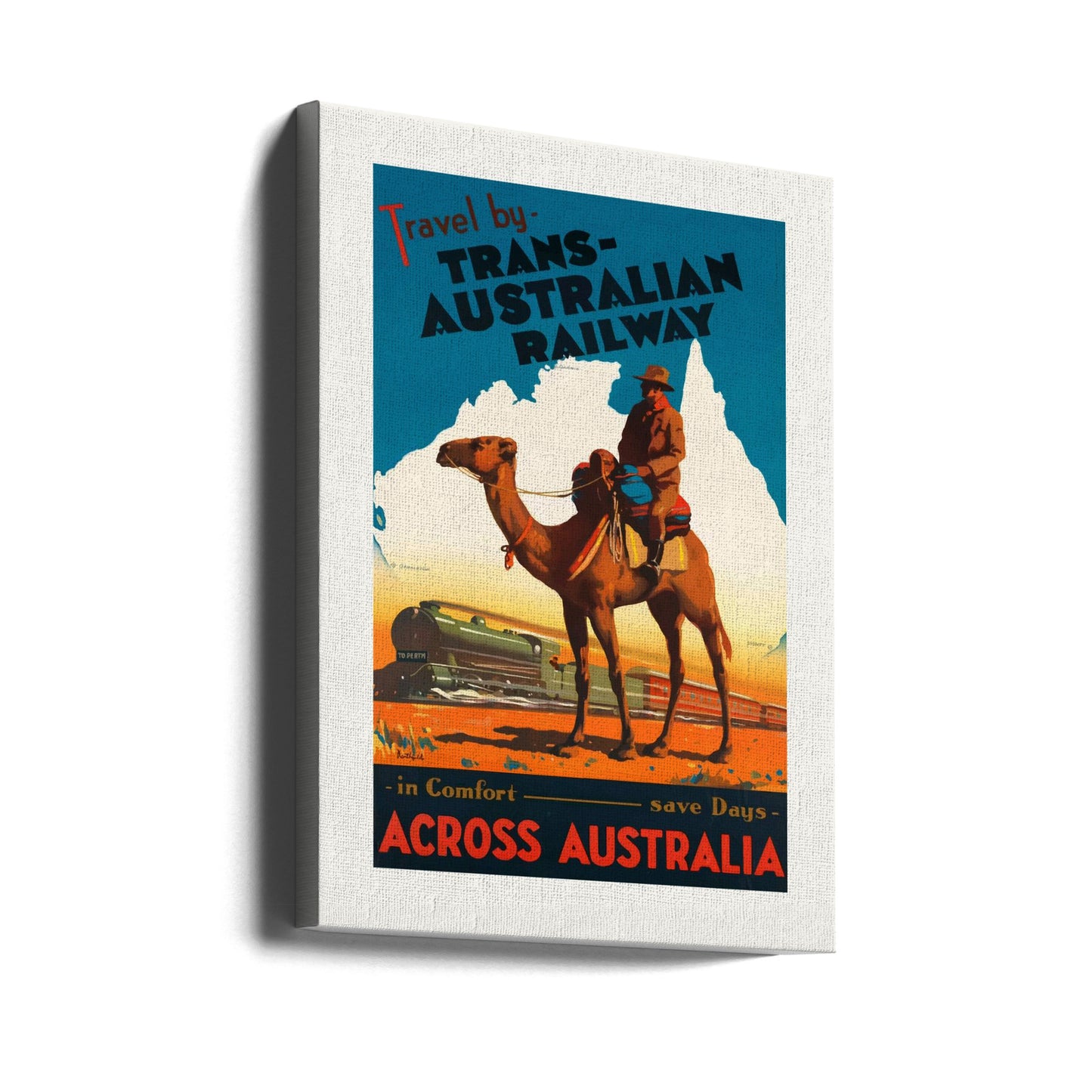 Chemin de fer transaustralien Posters - Affiche Artistique | Tableaux sur Toile