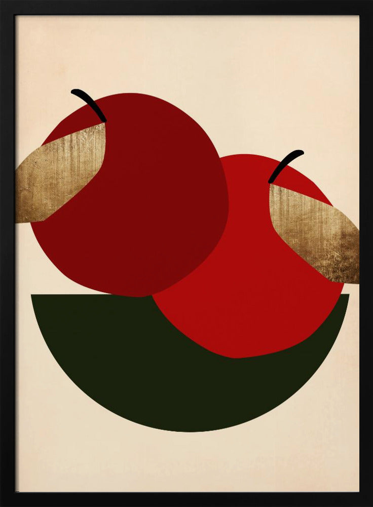 Zwei rote Äpfel | Poster - Kunstdruck