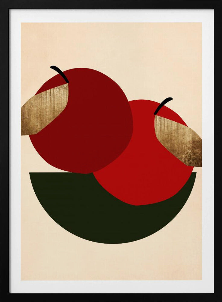 Zwei rote Äpfel | Poster - Kunstdruck