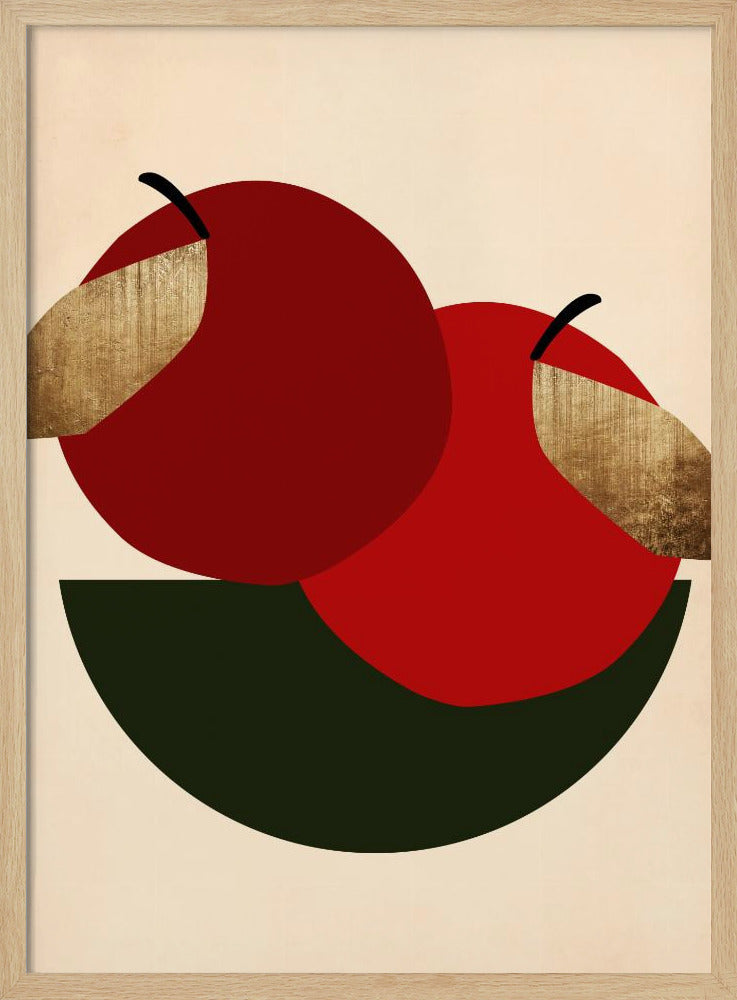 Zwei rote Äpfel | Poster - Kunstdruck