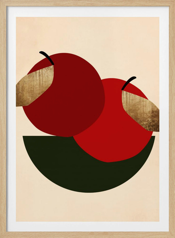 Zwei rote Äpfel | Poster - Kunstdruck