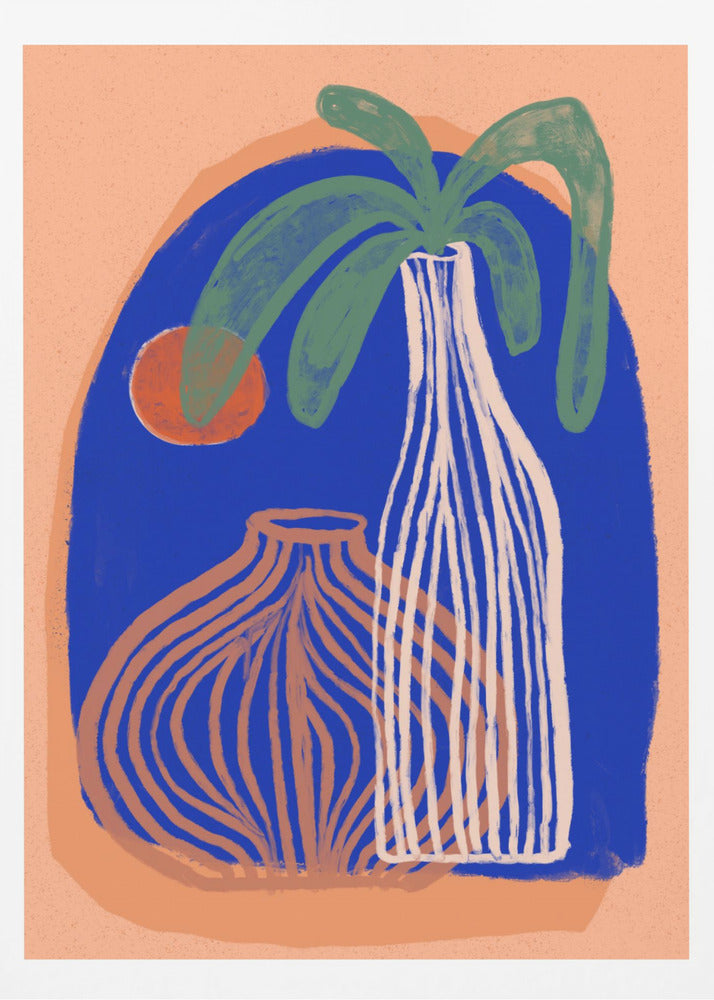 Blue Oasis Vases | Poster