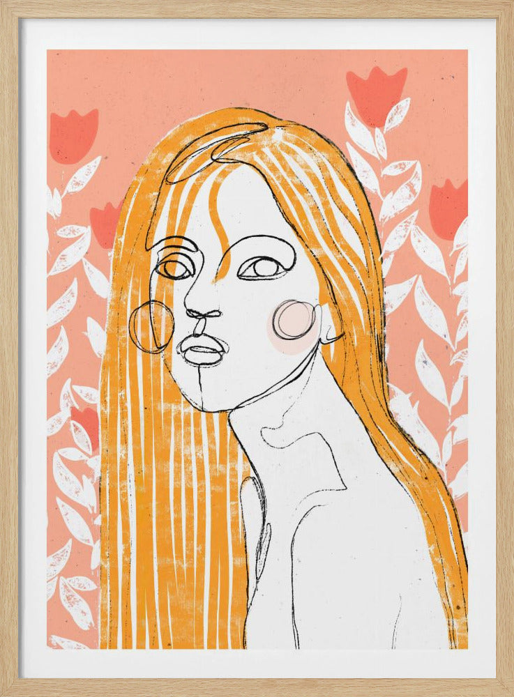 The Tulip Girl (Peach) | Poster