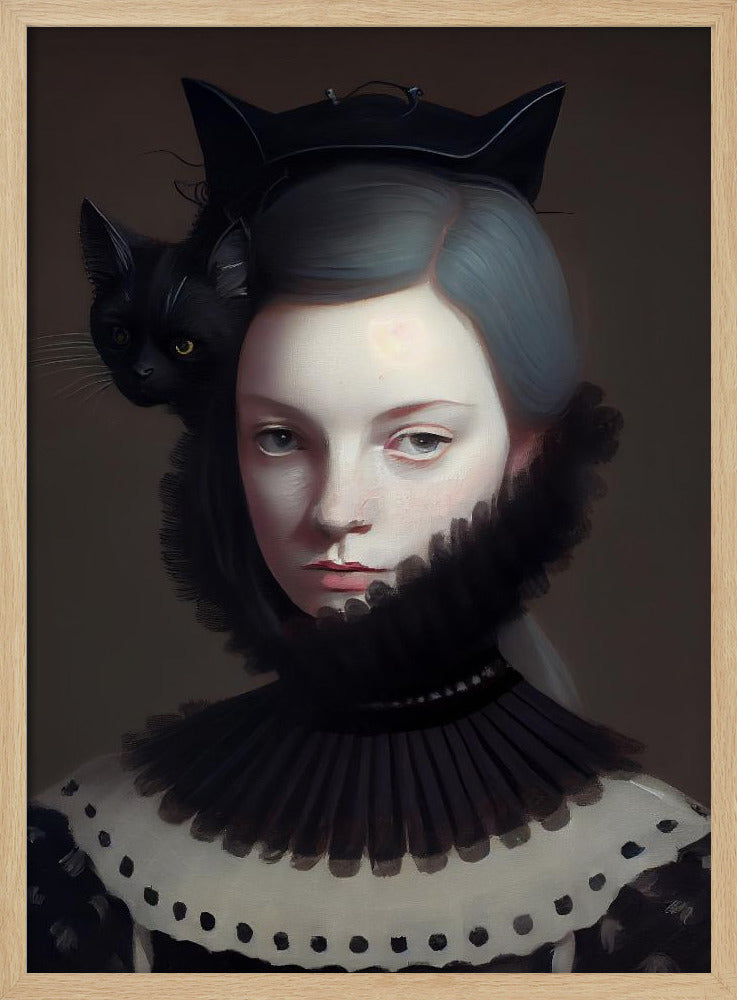 Mevrouw Zwarte Poes | Posters - Kunstdrukken