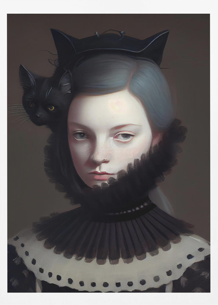 Mevrouw Zwarte Poes | Posters - Kunstdrukken
