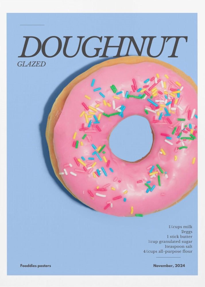 Pink Glaze Doughnut | Poster