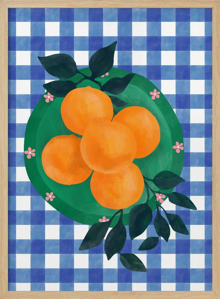 Charme d'agrumes à carreaux | Posters - Affiche Artistique