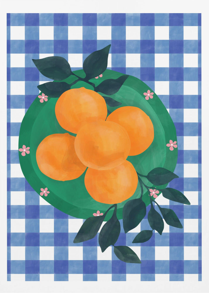 Charme d'agrumes à carreaux | Posters - Affiche Artistique