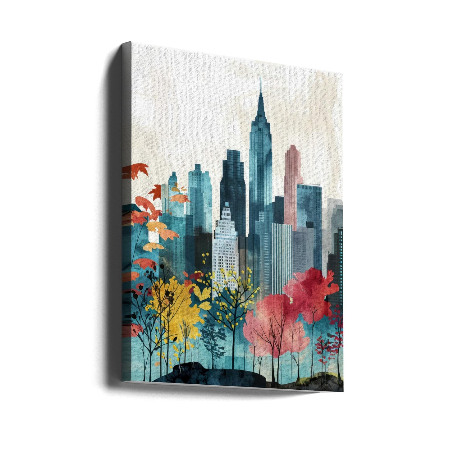 Pittura digitale ad acquerello di New York City (1) | Stampe su Tela