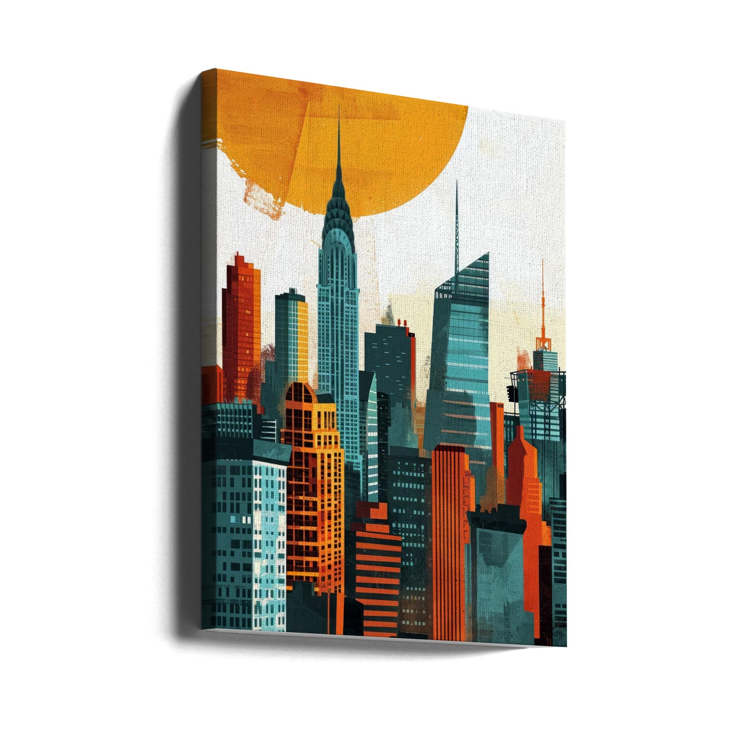 New York City aquarel digitaal schilderij (3) | Canvasprints