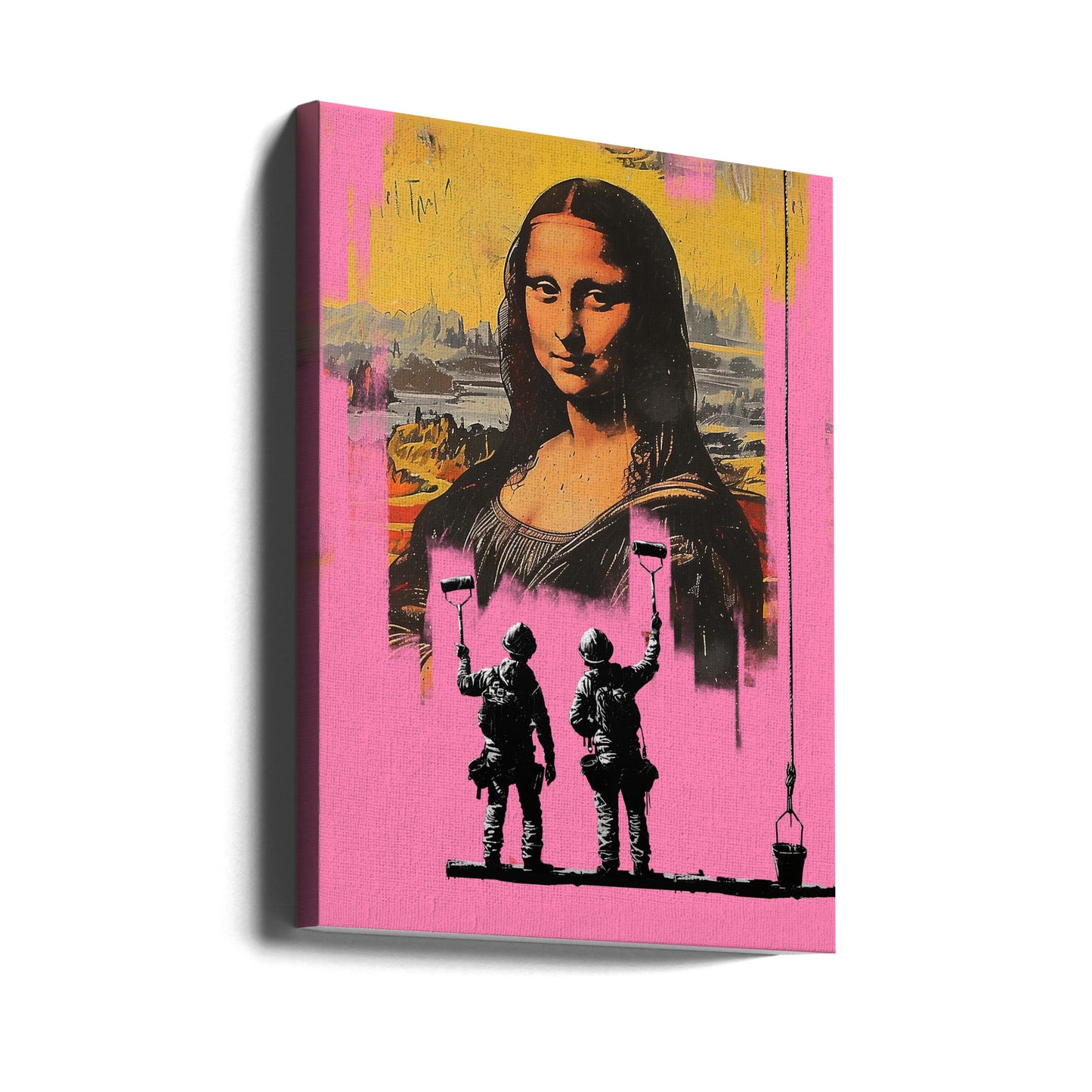 Lyserød Monalisa | Lærredsbilleder