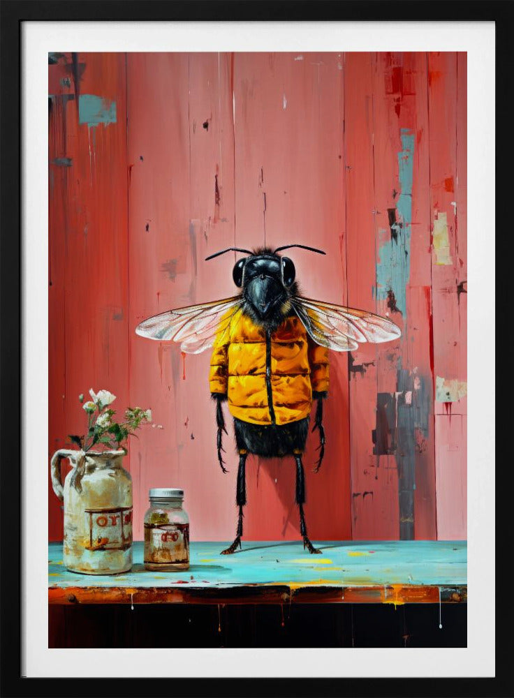 Bee In the Kitchen Watercolor Animal Art | Poster