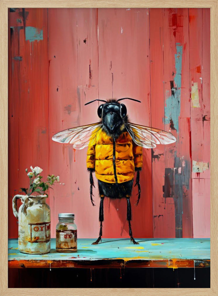 Bee In the Kitchen Watercolor Animal Art | Poster