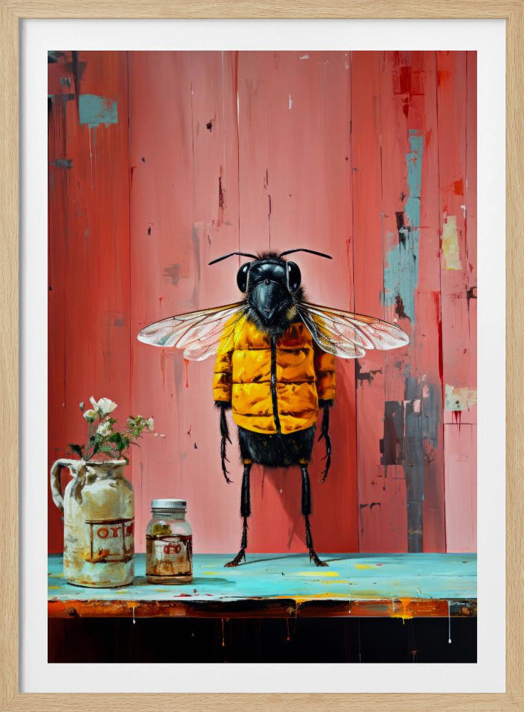 Bee In the Kitchen Watercolor Animal Art | Poster
