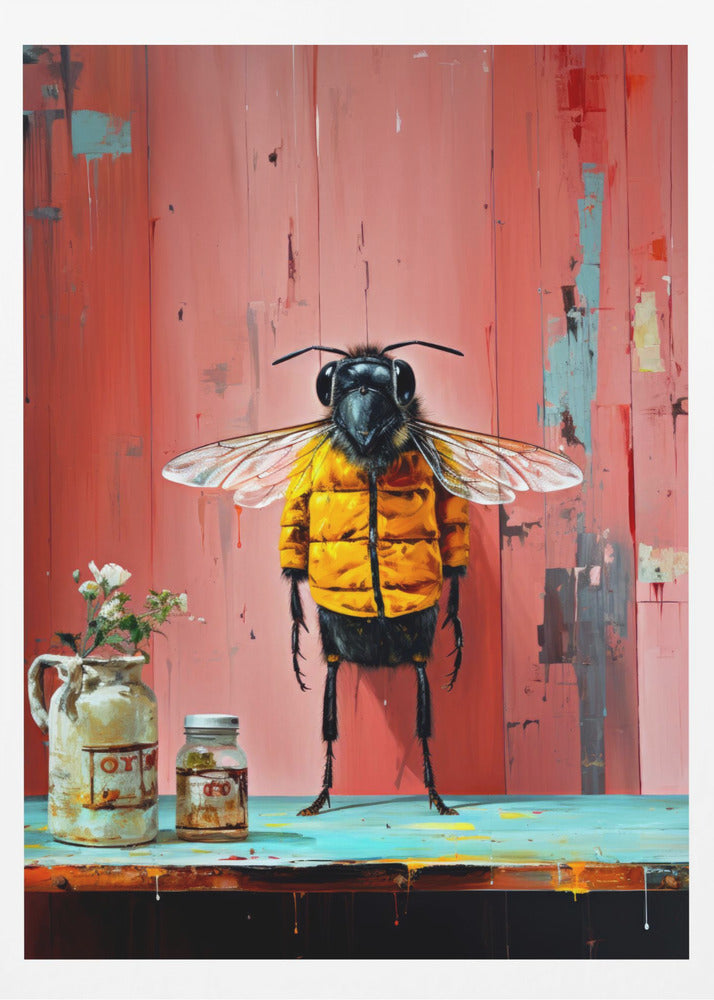 Bee In the Kitchen Watercolor Animal Art | Poster