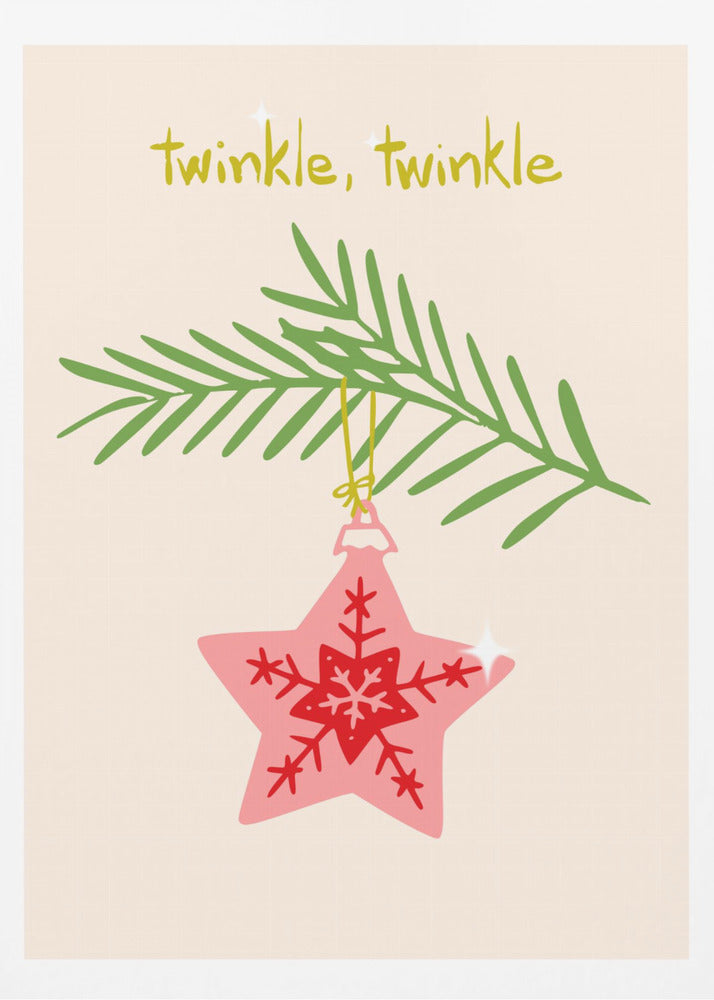 Cheerful twinkle Christmas star | Poster