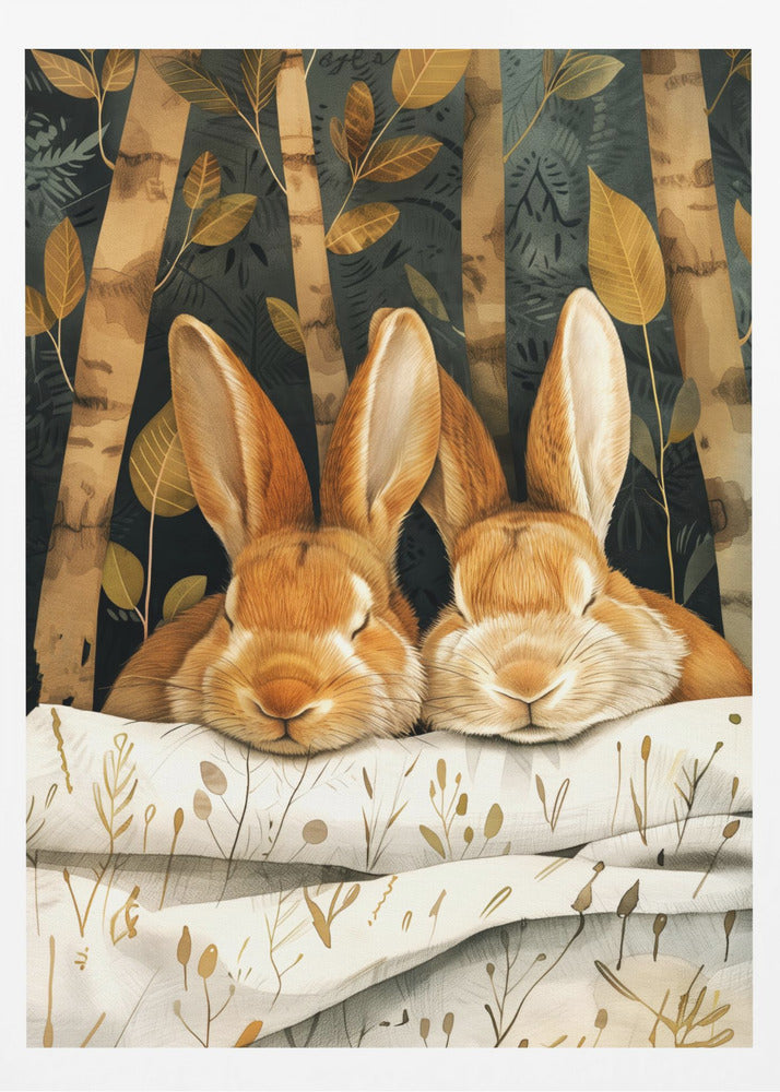 Bunny watercolor animal art 2 | Poster