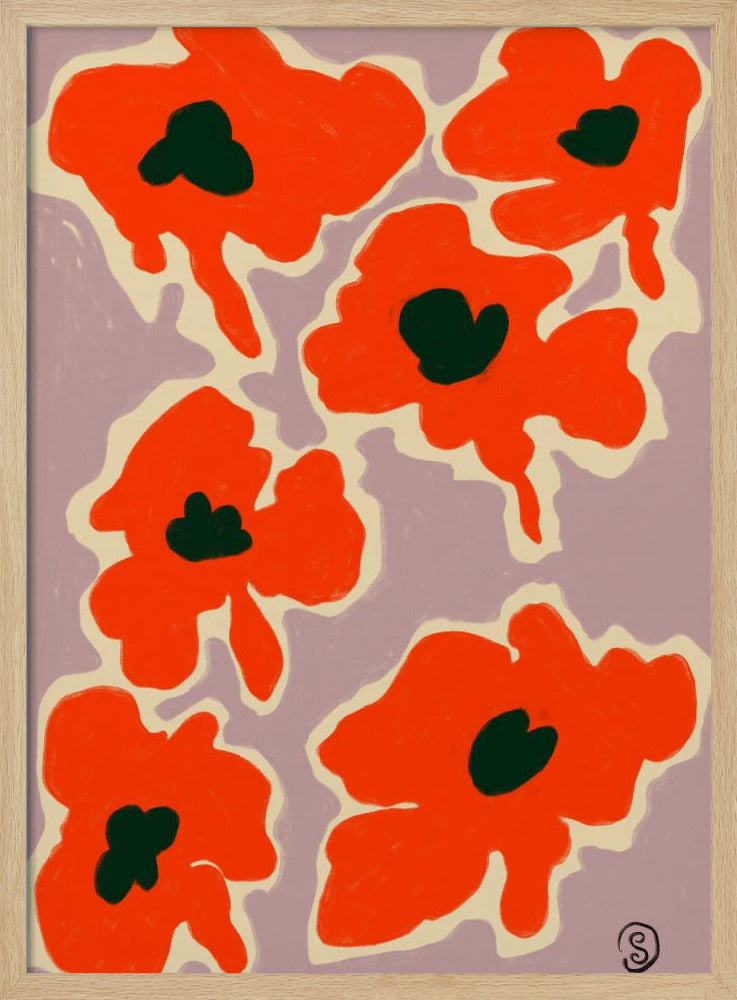 Vibrant Poppy Flowers | Poster