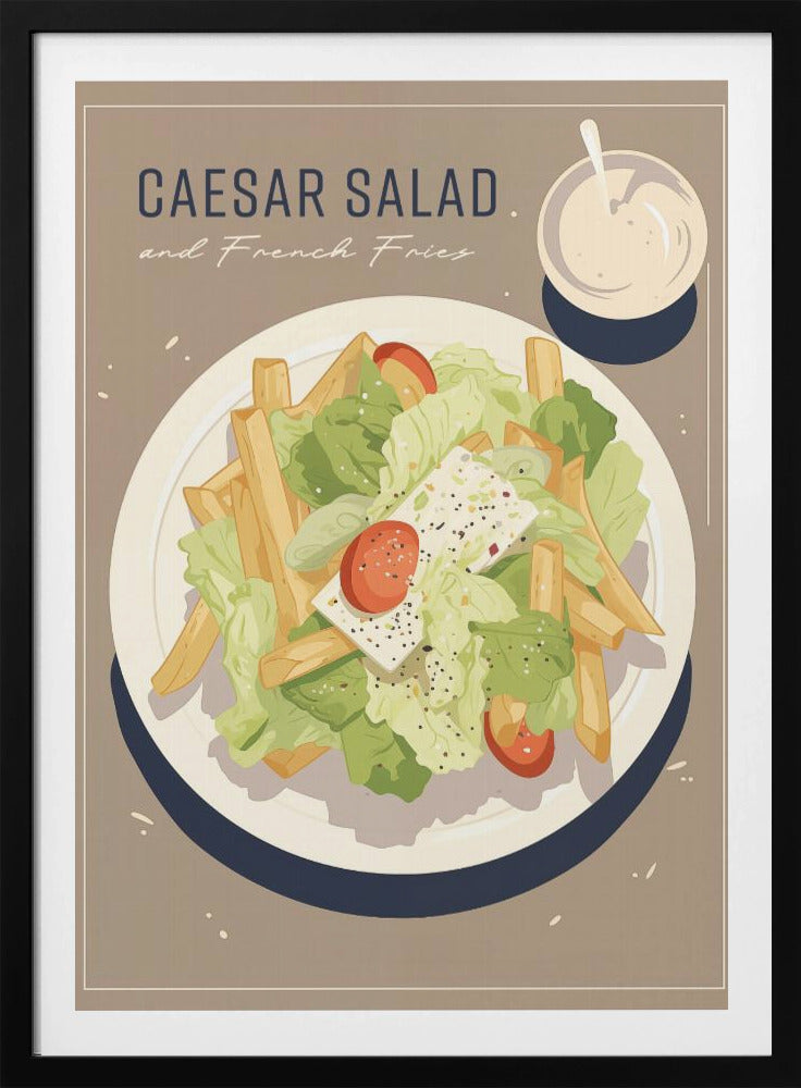 Caesarsallad och pommes frites | Poster