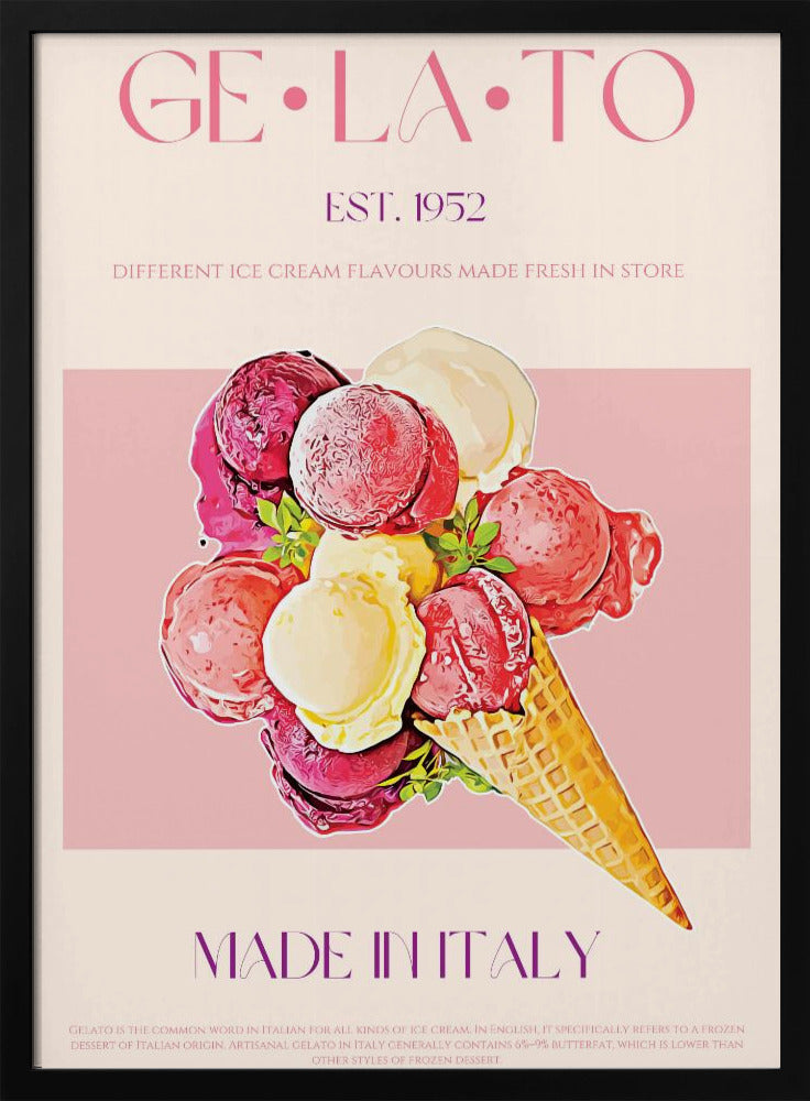 Vintage-Stil Gelato Poster | Poster