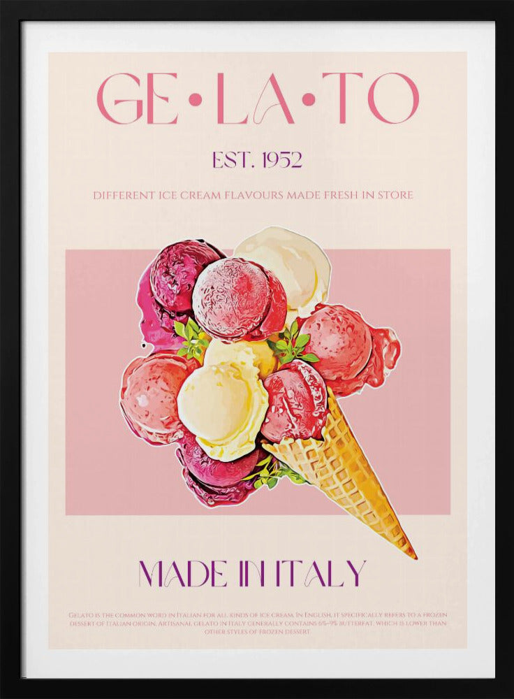 Vintage-Stil Gelato Poster | Poster