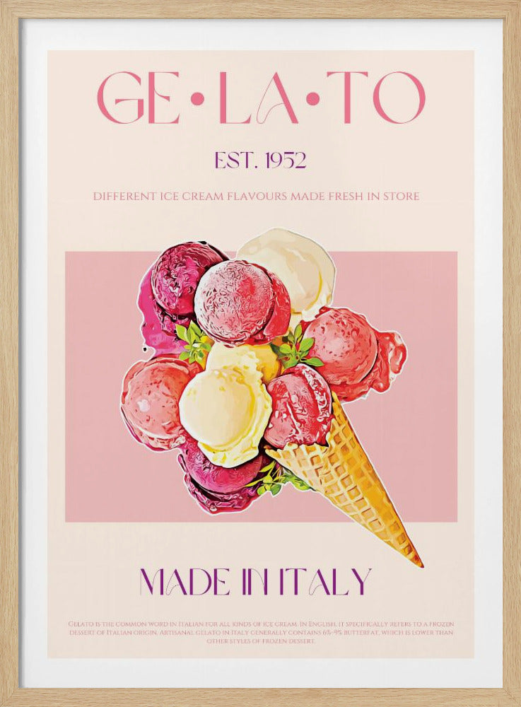 Vintage-Stil Gelato Poster | Poster