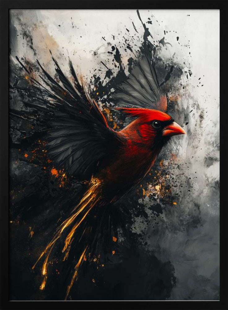 Red Cardinal Bird Art | Poster