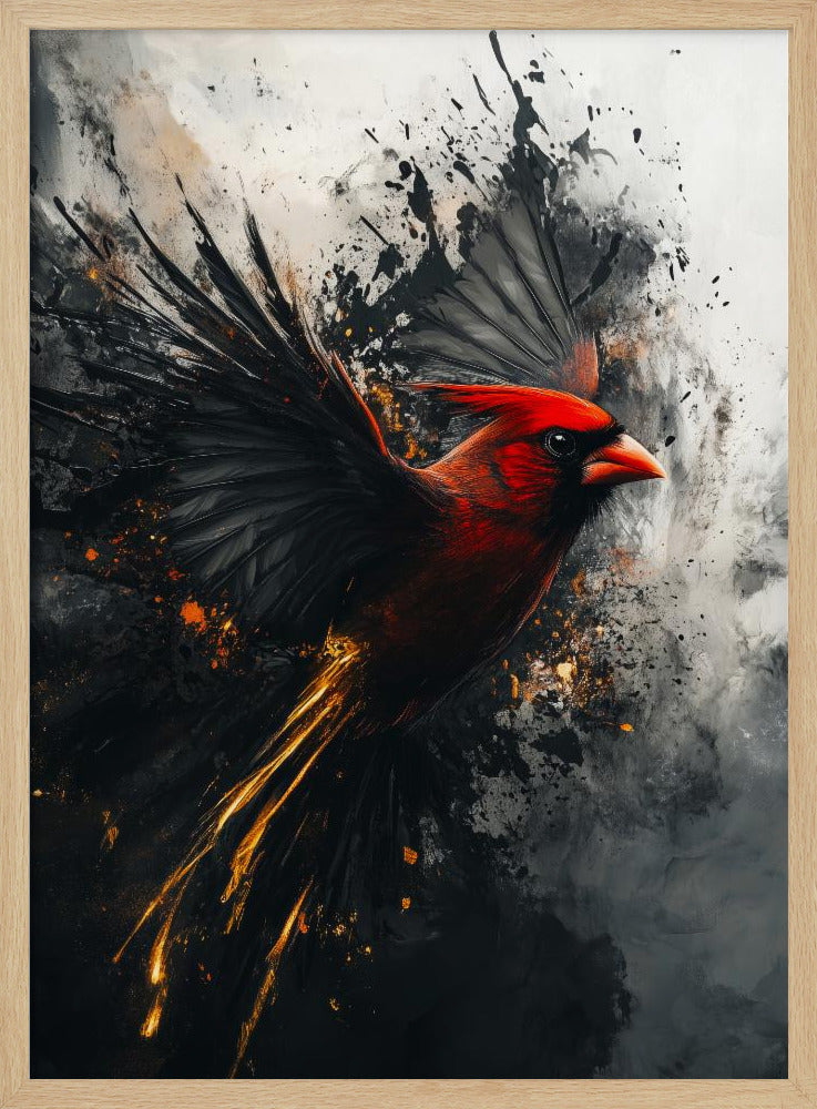 Red Cardinal Bird Art | Poster