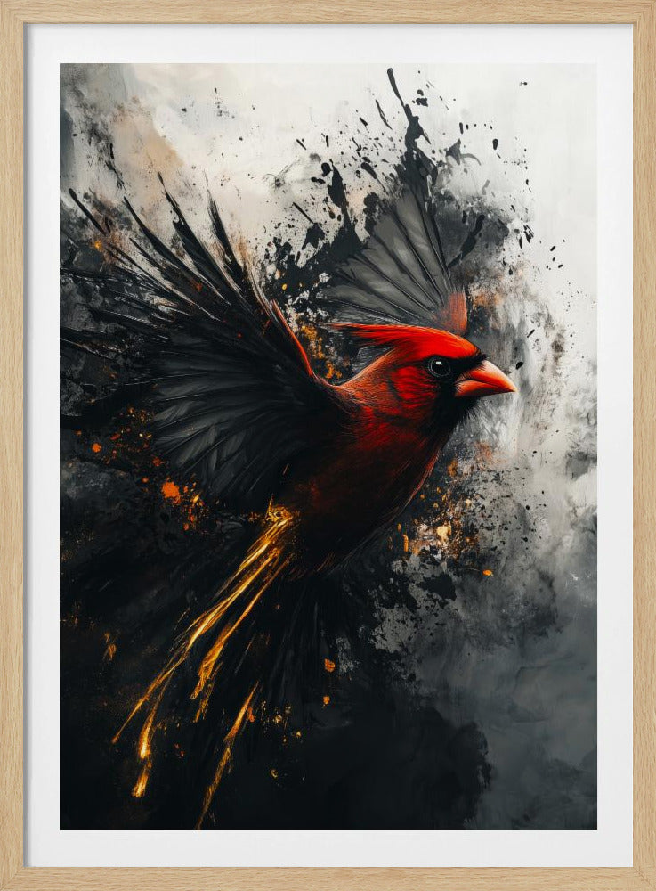 Red Cardinal Bird Art | Poster