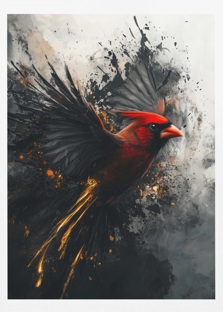 Red Cardinal Bird Art | Poster