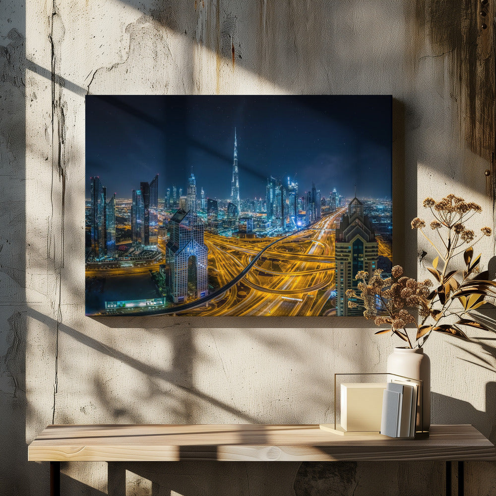 Blaue Stadt | Leinwand-Bilder