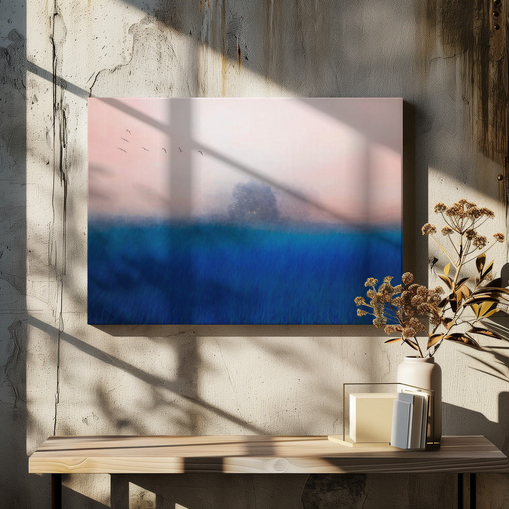 Der Baum auf dem Blau | Leinwand-Bilder