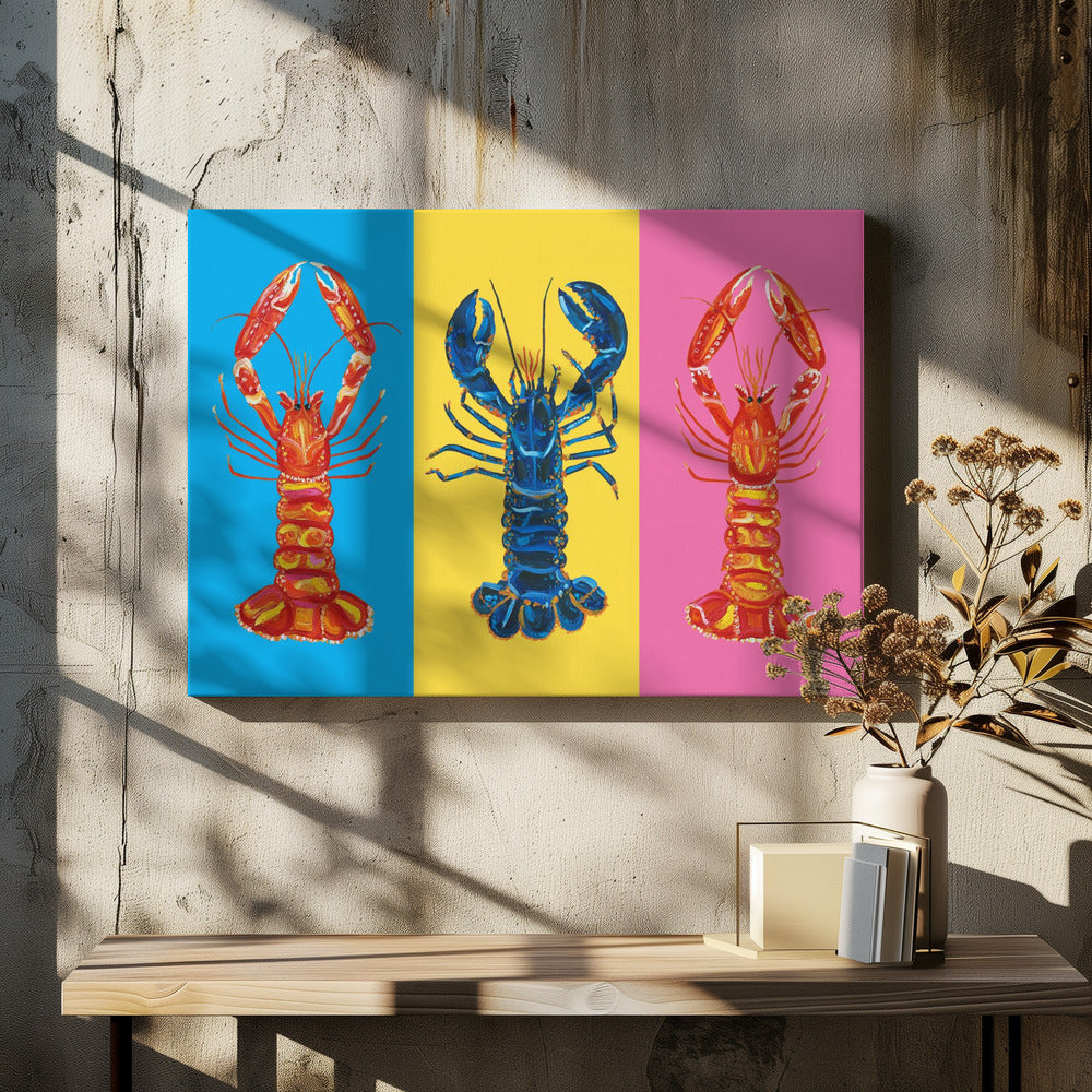 Lobster Langoustines Pop Art | Tableaux sur Toile