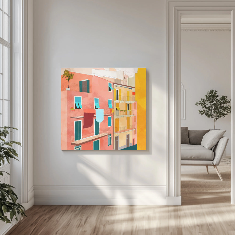 Little Italy-huisjes | Canvasprints
