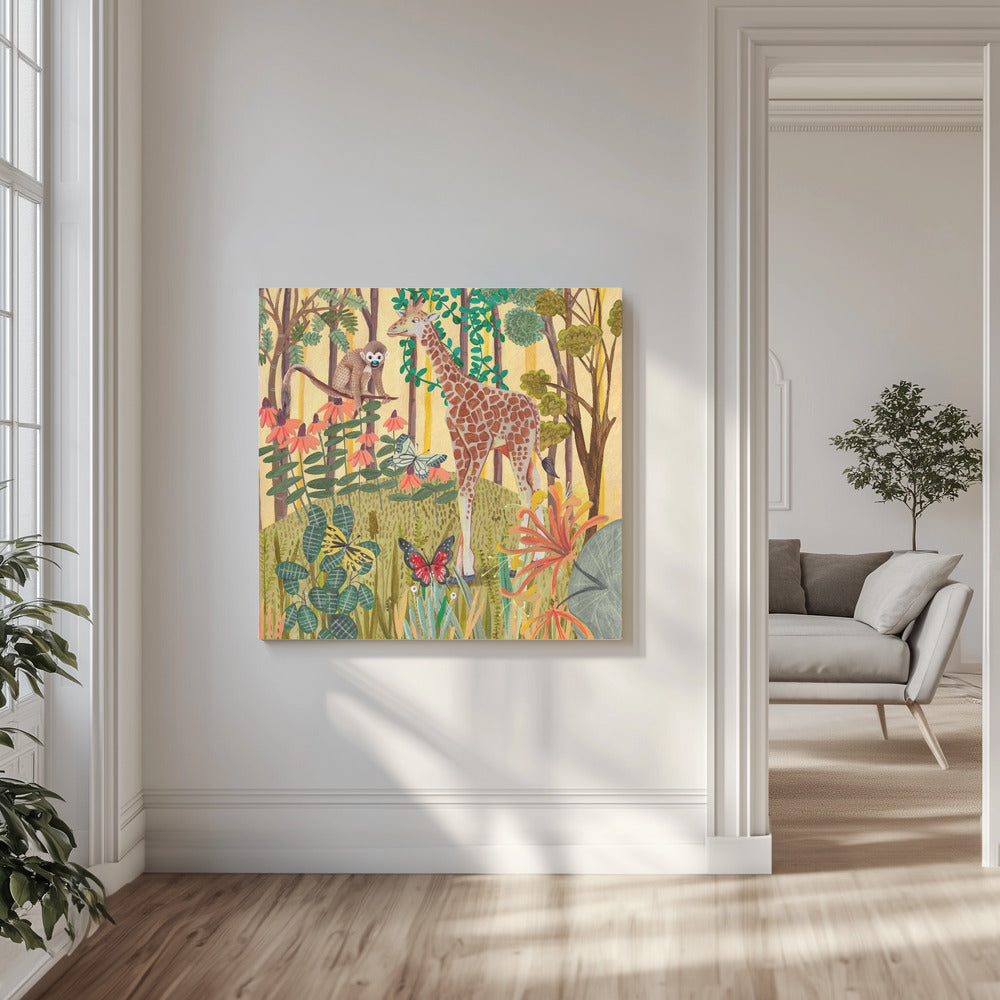 Giraff i naturen | Canvas