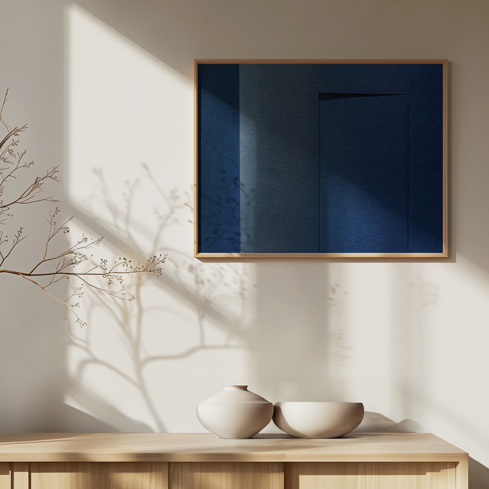Minimalismo azul o una puerta secreta | Posters  - Impresiones de Arte