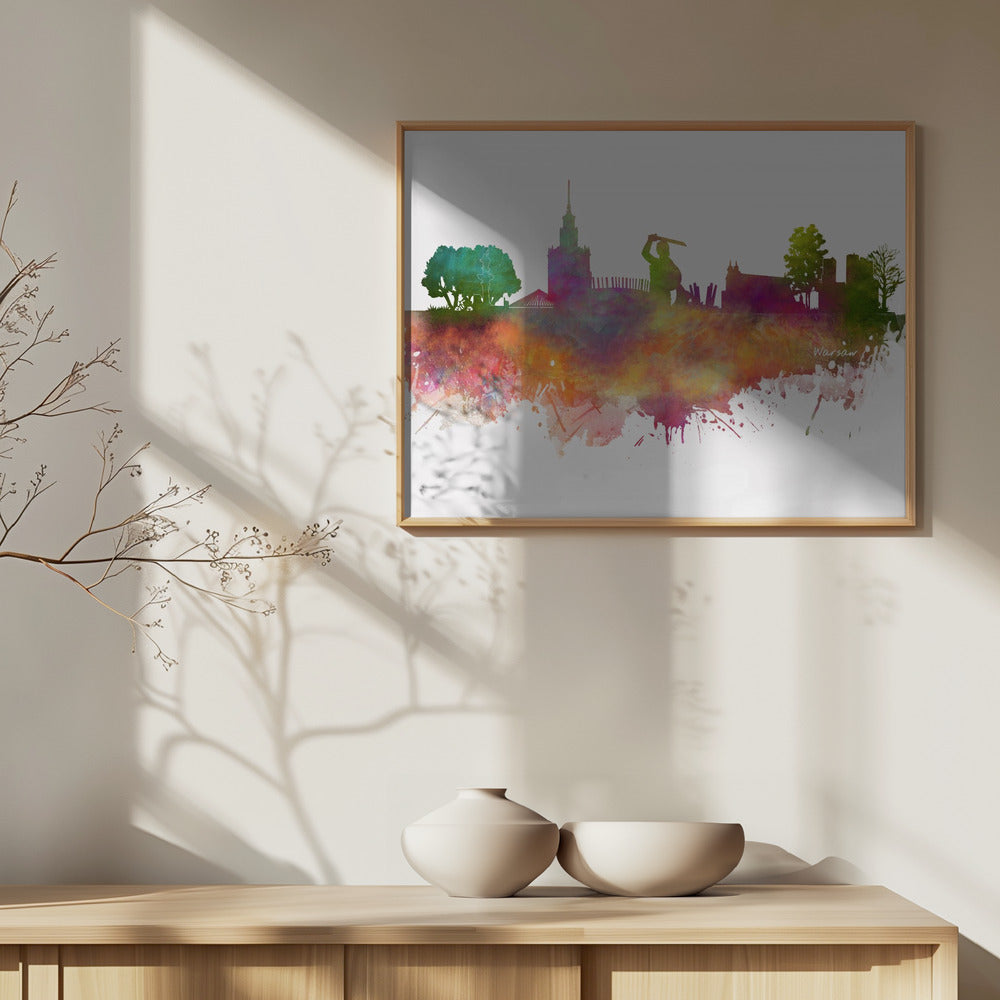 Warsaw Poland Skyline City Art (2) | Poster
