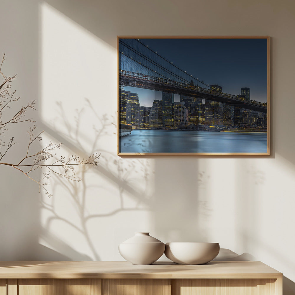 New York - Blå time over Manhattan | Plakater - Kunsttryk