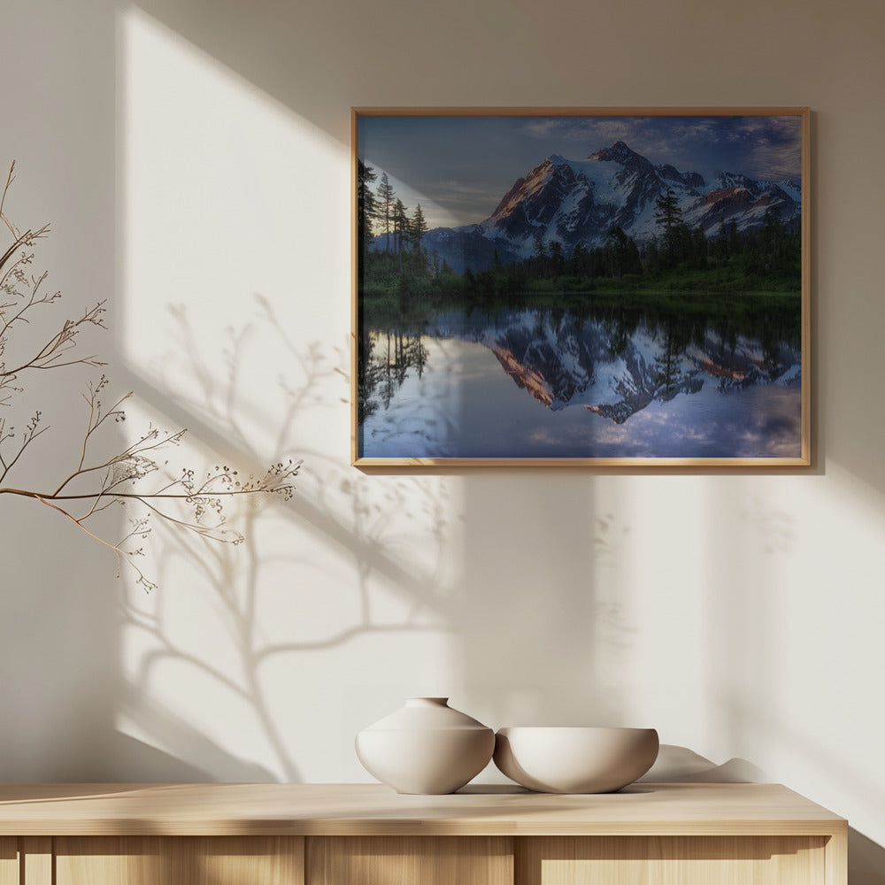Solopgang på Shuksan-bjerget | Plakater - Kunsttryk