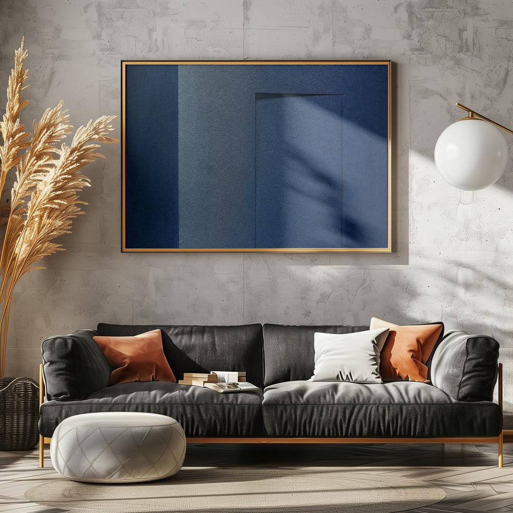 Minimalismo azul o una puerta secreta | Posters  - Impresiones de Arte