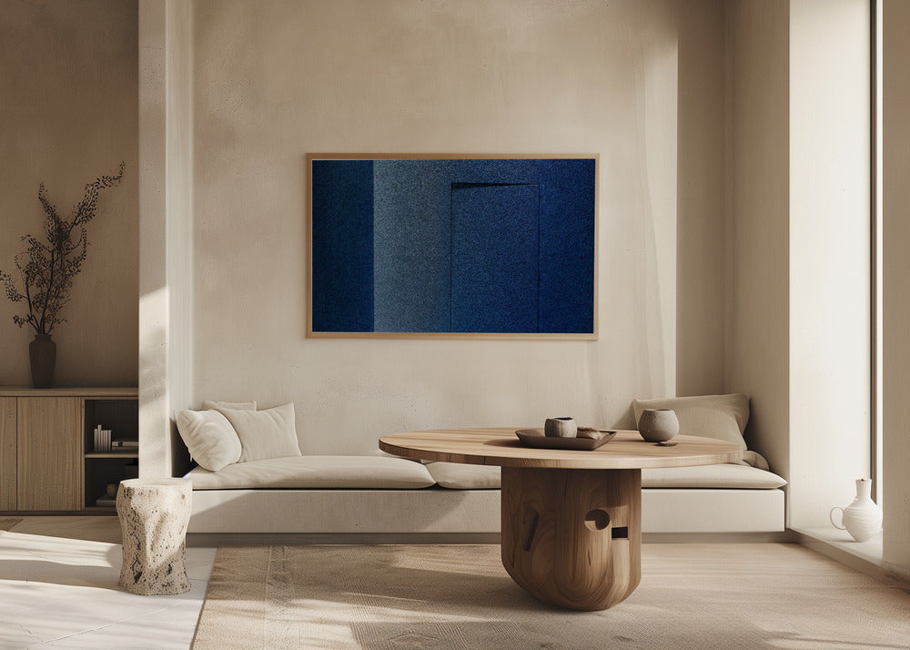 Minimalismo azul o una puerta secreta | Posters  - Impresiones de Arte